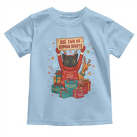 Cute Santa Cat Big Fan Of Human Rights Toddler T Shirt Christmas Supporters - Wonder Print Shop