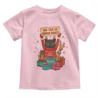 Cute Santa Cat Big Fan Of Human Rights Toddler T Shirt Christmas Supporters - Wonder Print Shop