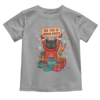 Cute Santa Cat Big Fan Of Human Rights Toddler T Shirt Christmas Supporters - Wonder Print Shop