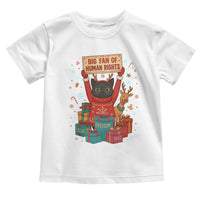 Cute Santa Cat Big Fan Of Human Rights Toddler T Shirt Christmas Supporters - Wonder Print Shop
