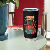 Cute Santa Cat Big Fan Of Human Rights Tumbler Cup Christmas Supporters - Wonder Print Shop