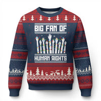 Big Fan Of Human Rights Equality Supporters Ugly Christmas Sweater Xmas Gift - Wonder Print Shop