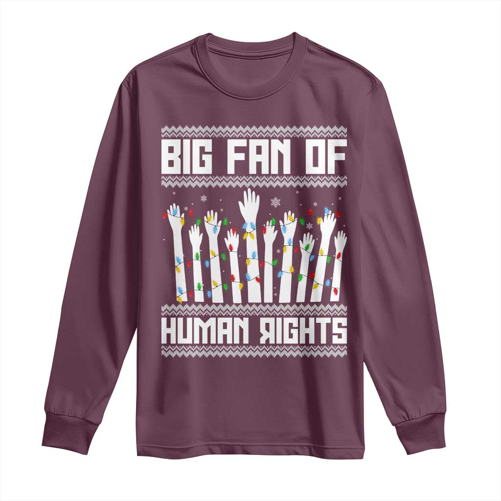 Big Fan Of Human Rights Equality Supporters Long Sleeve Shirt Christmas Gift - Wonder Print Shop