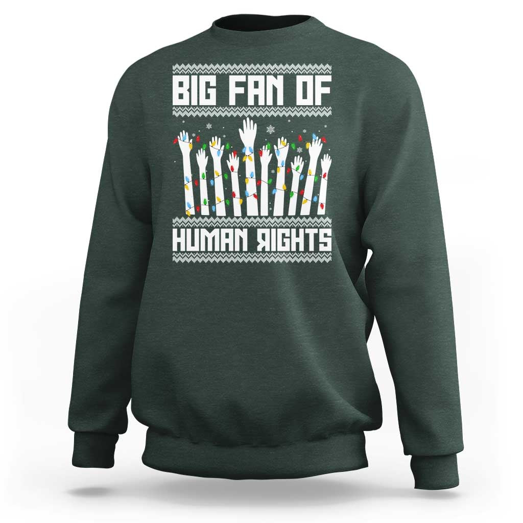 Big Fan Of Human Rights Equality Supporters Sweatshirt Christmas Gift - Wonder Print Shop