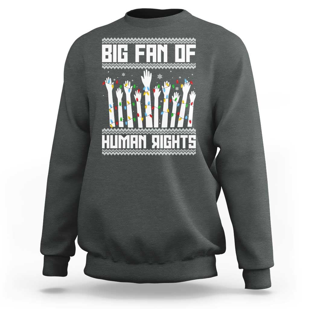 Big Fan Of Human Rights Equality Supporters Sweatshirt Christmas Gift - Wonder Print Shop