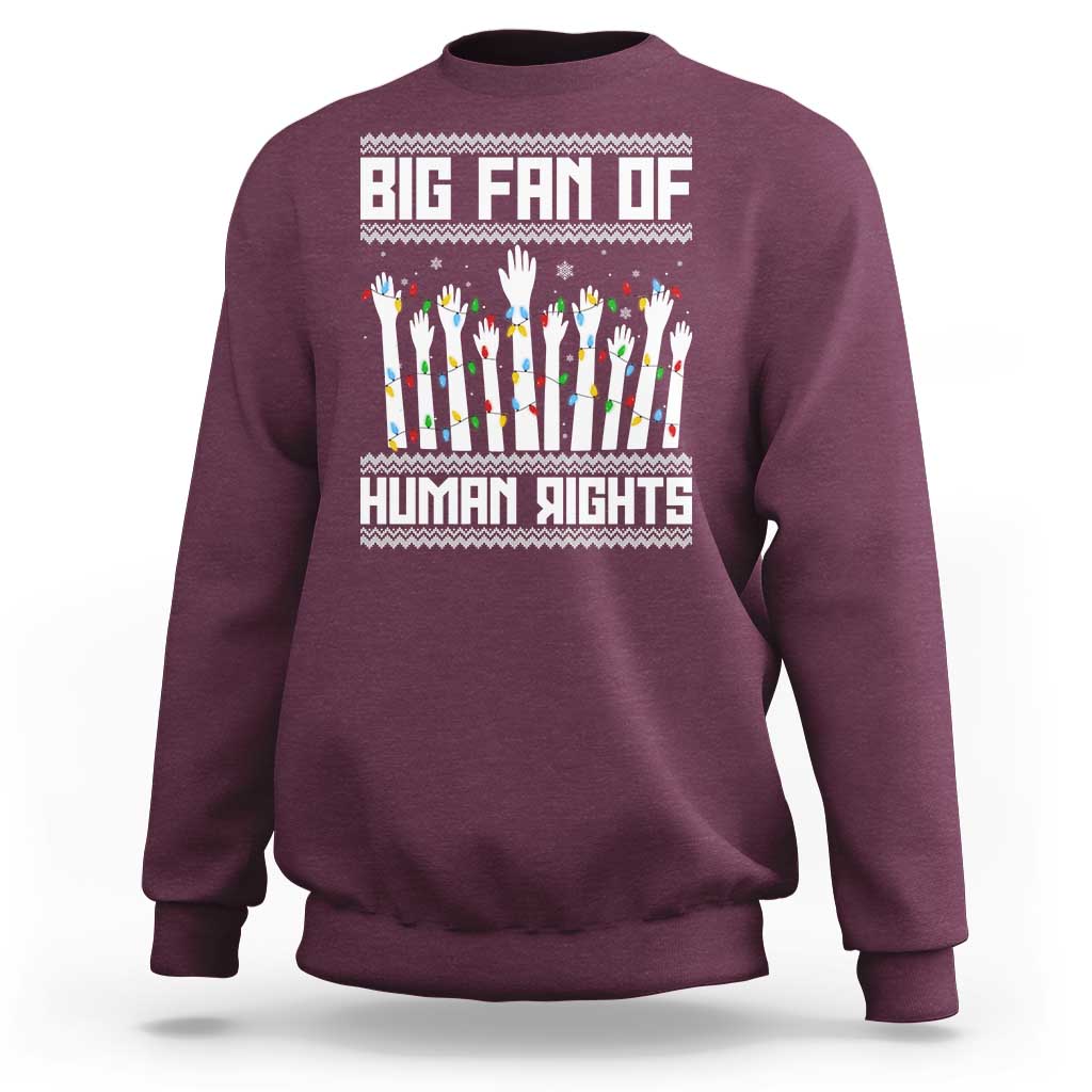 Big Fan Of Human Rights Equality Supporters Sweatshirt Christmas Gift - Wonder Print Shop
