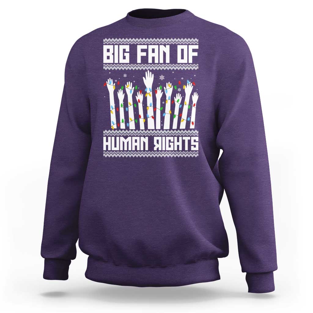 Big Fan Of Human Rights Equality Supporters Sweatshirt Christmas Gift - Wonder Print Shop