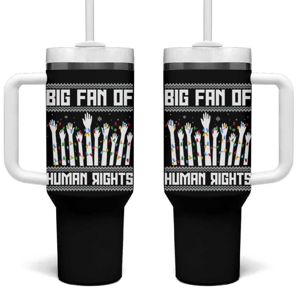 Big Fan Of Human Rights Equality Supporters Tumbler With Handle Christmas Gift - Wonder Print Shop