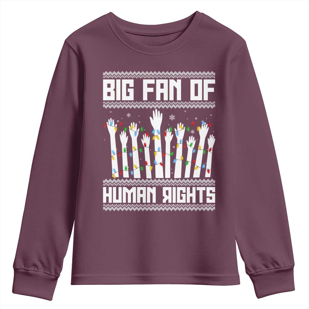 Big Fan Of Human Rights Equality Supporters Youth Sweatshirt Christmas Gift - Wonder Print Shop