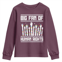 Big Fan Of Human Rights Equality Supporters Youth Sweatshirt Christmas Gift - Wonder Print Shop