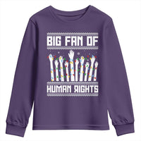 Big Fan Of Human Rights Equality Supporters Youth Sweatshirt Christmas Gift - Wonder Print Shop