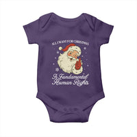 All I Want For Christmas Is Fundamental Human Rights Baby Onesie Xmas Supporters Gift - Wonder Print Shop