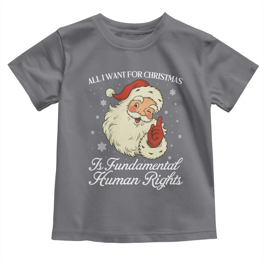 All I Want For Christmas Is Fundamental Human Rights Toddler T Shirt Xmas Supporters Gift - Wonder Print Shop