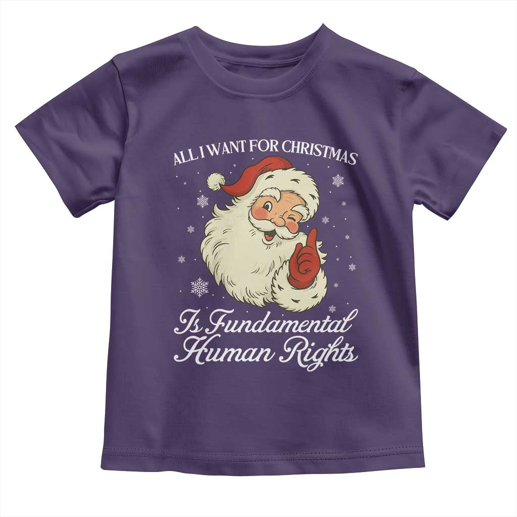 All I Want For Christmas Is Fundamental Human Rights Toddler T Shirt Xmas Supporters Gift - Wonder Print Shop
