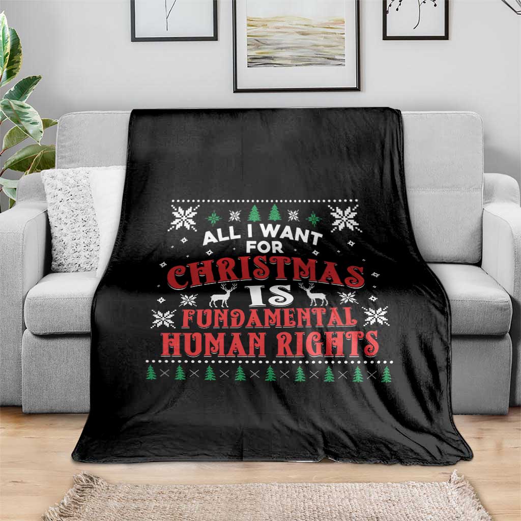 Christmas Gift For Fundamental Human Rights Supporters Throw Blanket - Wonder Print Shop