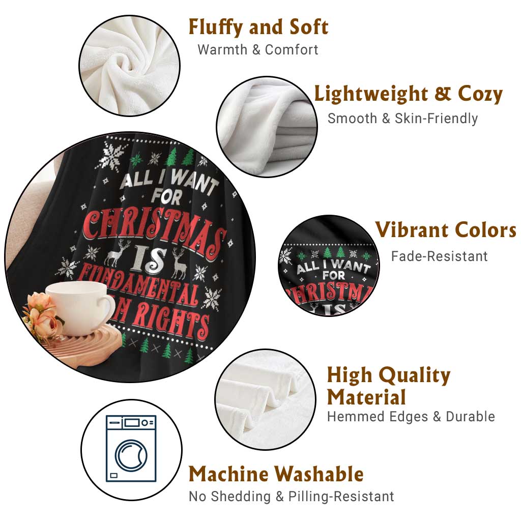 Christmas Gift For Fundamental Human Rights Supporters Throw Blanket - Wonder Print Shop