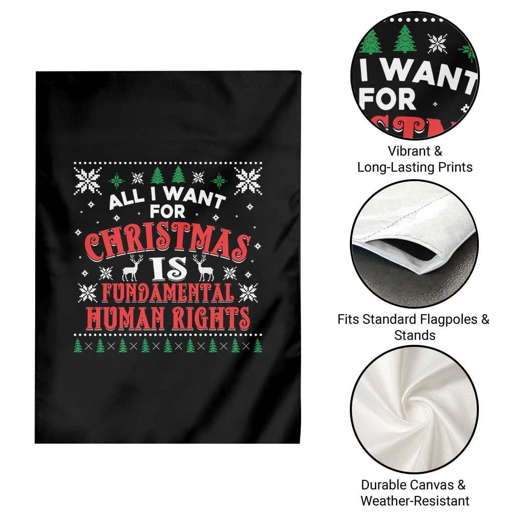 Christmas Gift For Fundamental Human Rights Supporters Garden Flag - Wonder Print Shop