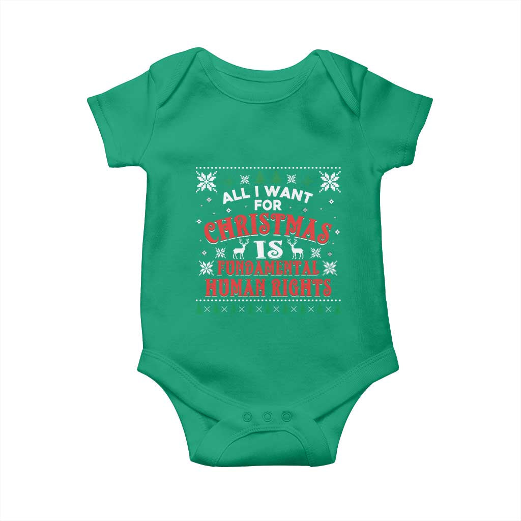 Christmas Gift For Fundamental Human Rights Supporters Baby Onesie - Wonder Print Shop