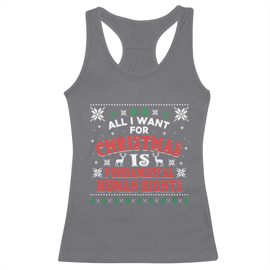 Christmas Gift For Fundamental Human Rights Supporters Racerback Tank Top - Wonder Print Shop