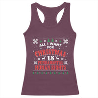 Christmas Gift For Fundamental Human Rights Supporters Racerback Tank Top - Wonder Print Shop