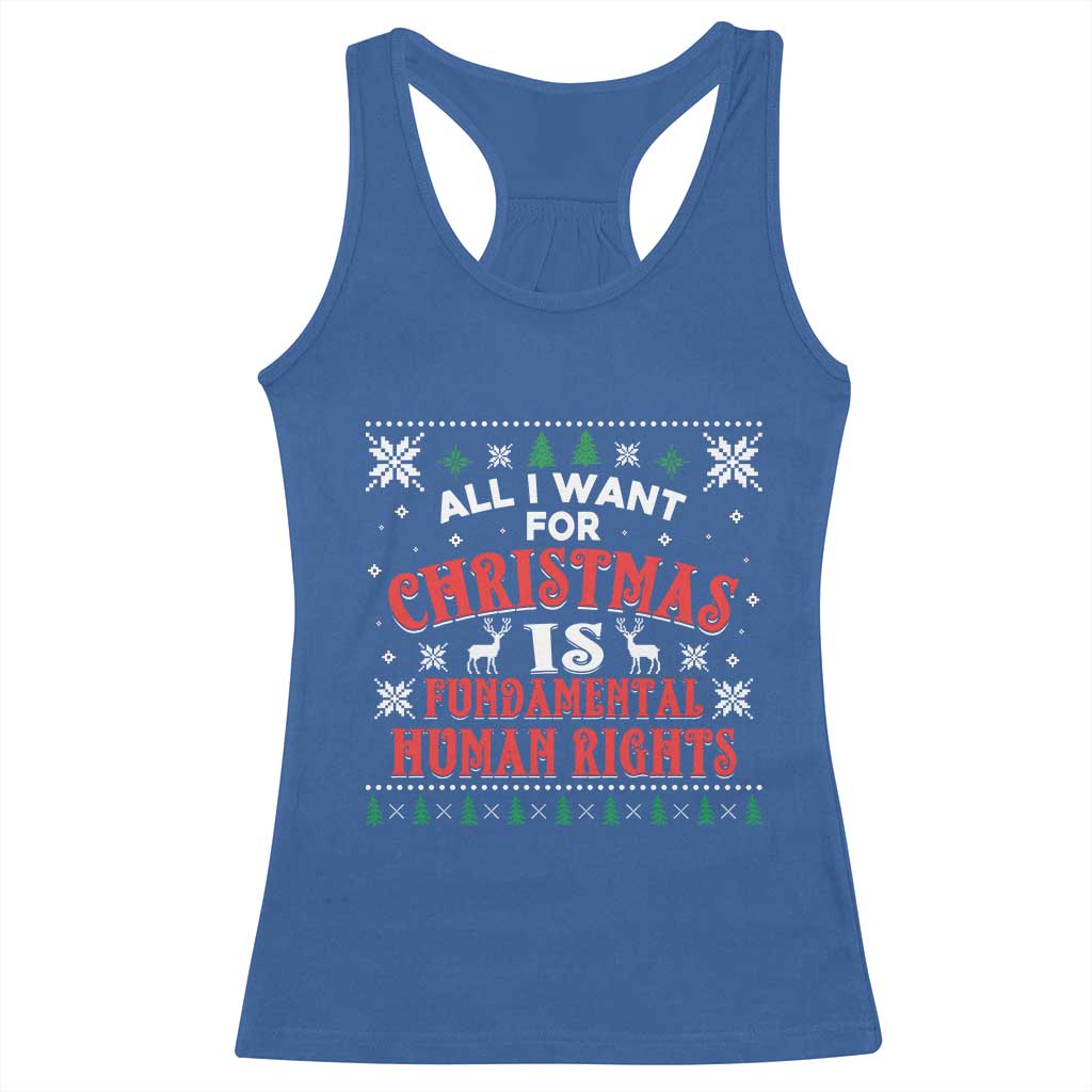 Christmas Gift For Fundamental Human Rights Supporters Racerback Tank Top - Wonder Print Shop