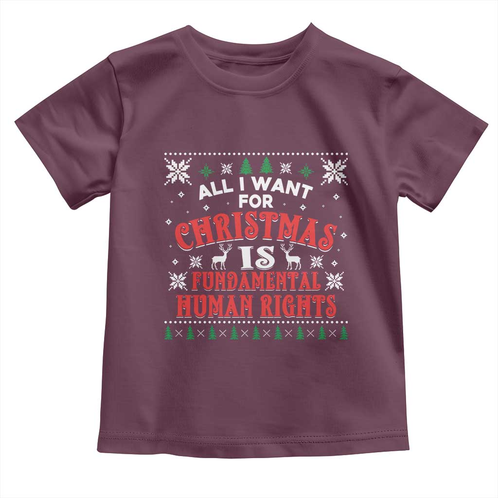 Christmas Gift For Fundamental Human Rights Supporters Toddler T Shirt - Wonder Print Shop