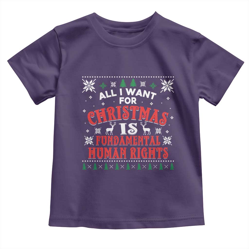 Christmas Gift For Fundamental Human Rights Supporters Toddler T Shirt - Wonder Print Shop