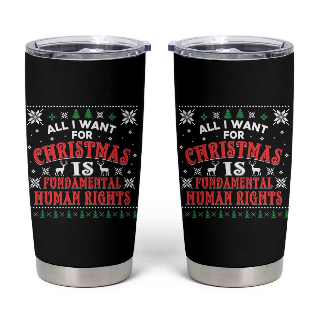 Christmas Gift For Fundamental Human Rights Supporters Tumbler Cup - Wonder Print Shop
