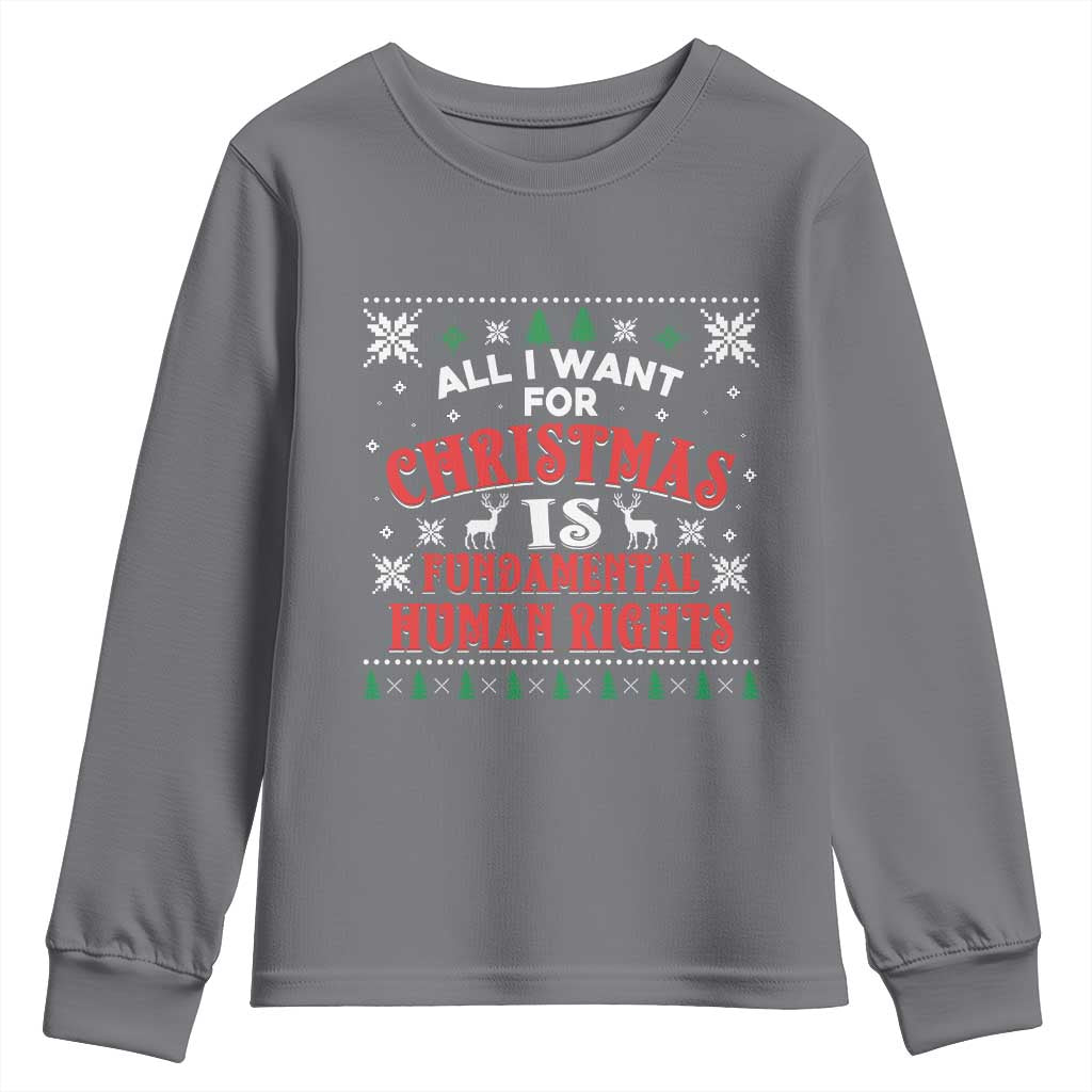 Christmas Gift For Fundamental Human Rights Supporters Youth Sweatshirt - Wonder Print Shop