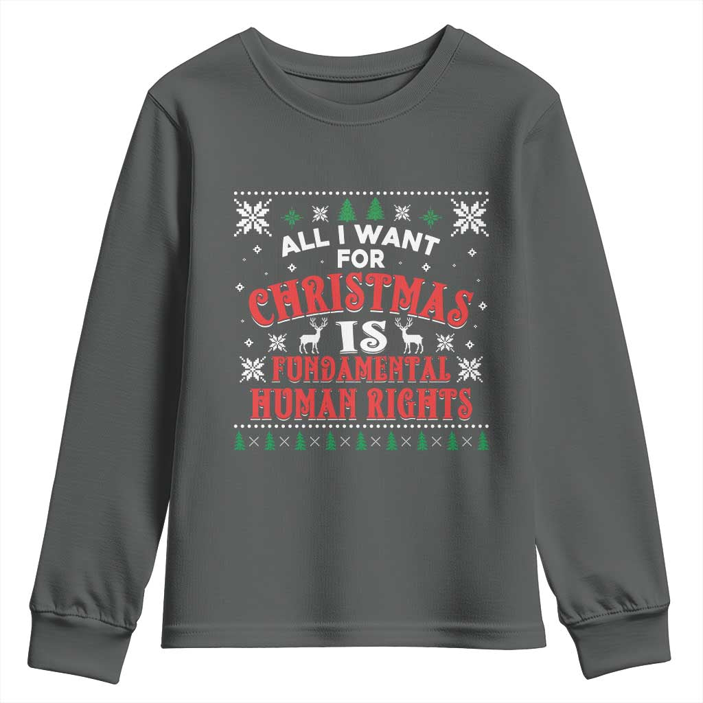 Christmas Gift For Fundamental Human Rights Supporters Youth Sweatshirt - Wonder Print Shop