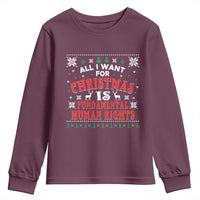 Christmas Gift For Fundamental Human Rights Supporters Youth Sweatshirt - Wonder Print Shop