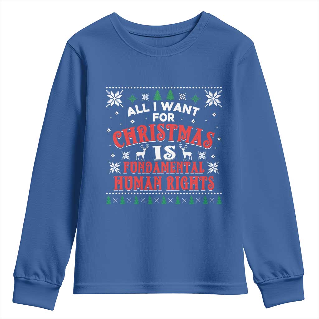 Christmas Gift For Fundamental Human Rights Supporters Youth Sweatshirt - Wonder Print Shop