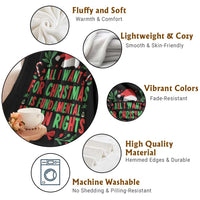 All I Want For Christmas Is Fundamental Human Rights Throw Blanket Pro Democracy Xmas Gift - Wonder Print Shop