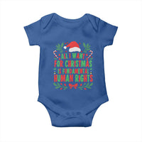 All I Want For Christmas Is Fundamental Human Rights Baby Onesie Pro Democracy Xmas Gift - Wonder Print Shop