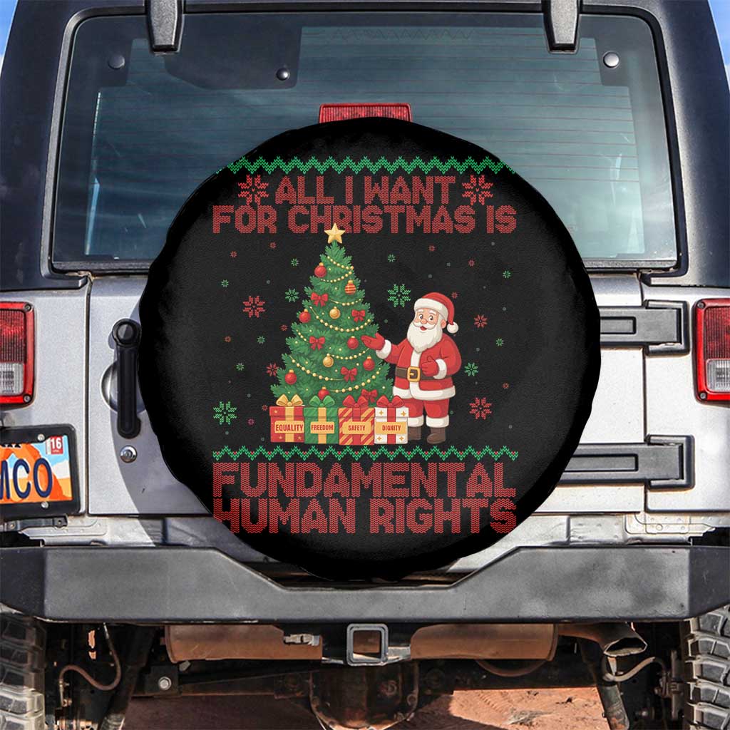 All I Want For Christmas Is Fundamental Human Rights Spare Tire Cover Equality Activist Gift - Wonder Print Shop
