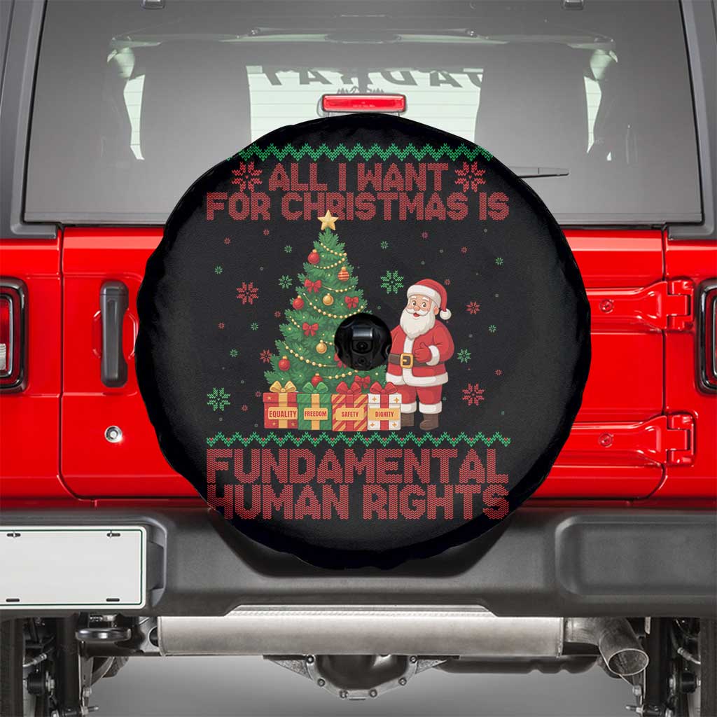 All I Want For Christmas Is Fundamental Human Rights Spare Tire Cover Equality Activist Gift - Wonder Print Shop
