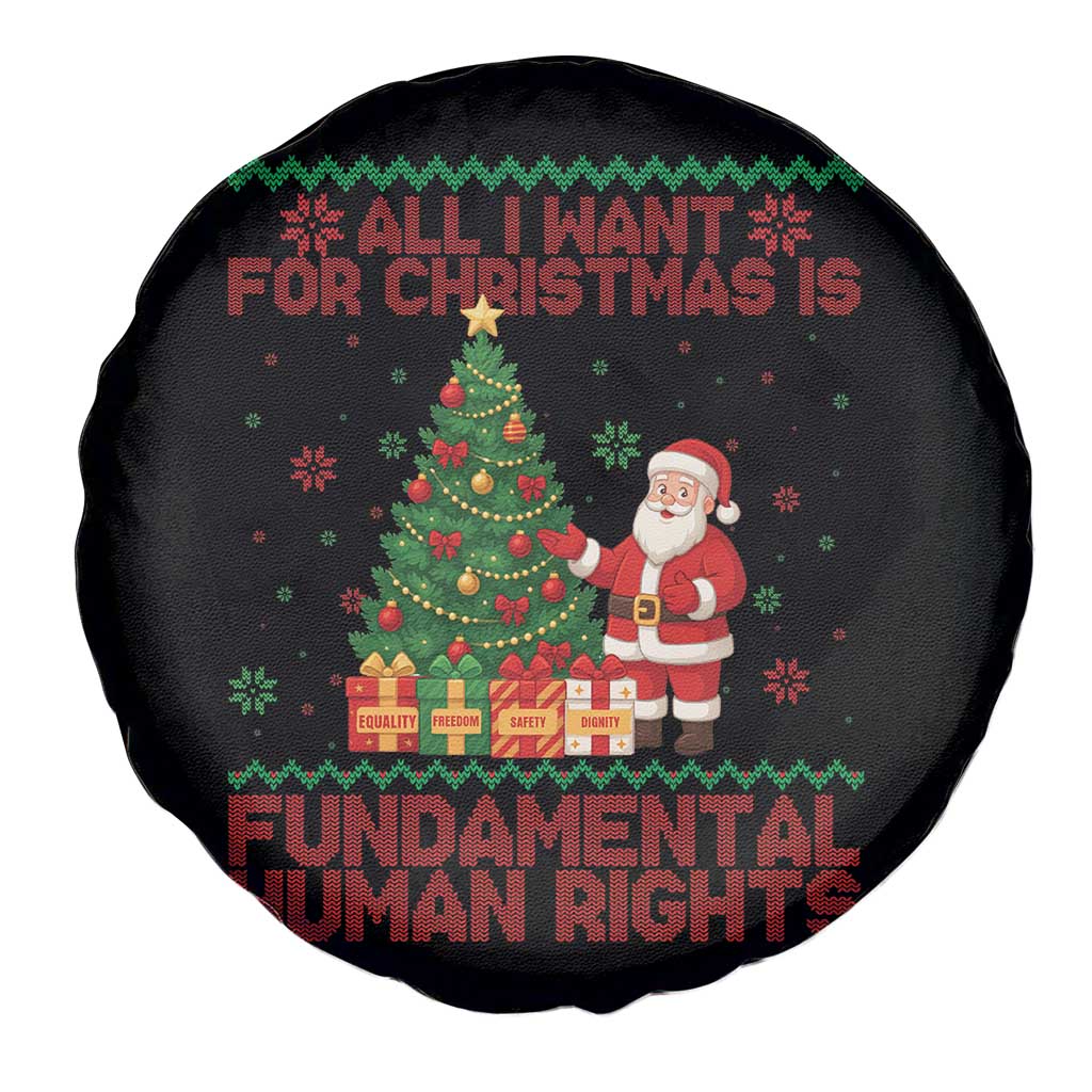 All I Want For Christmas Is Fundamental Human Rights Spare Tire Cover Equality Activist Gift - Wonder Print Shop