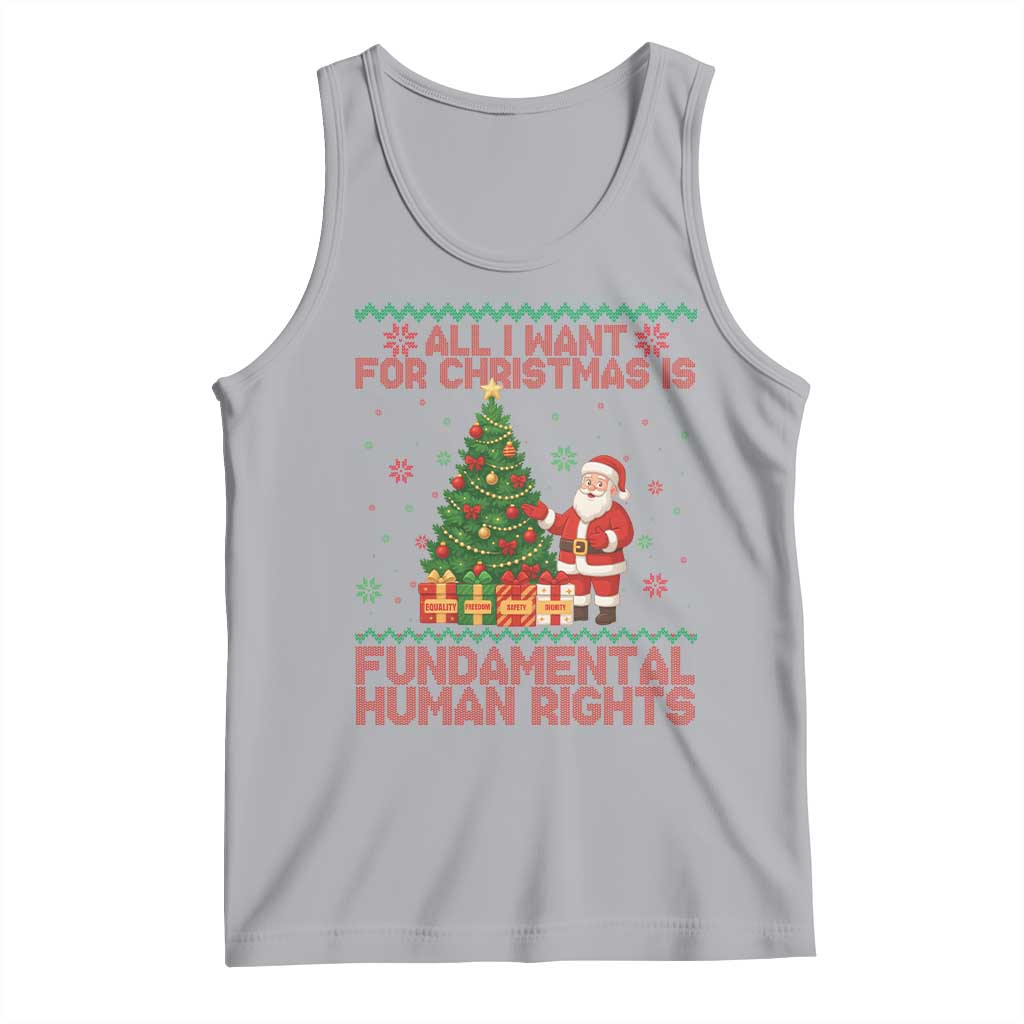 All I Want For Christmas Is Fundamental Human Rights Tank Top Equality Activist Gift - Wonder Print Shop