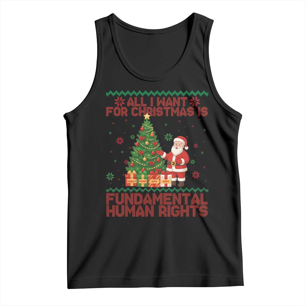 All I Want For Christmas Is Fundamental Human Rights Tank Top Equality Activist Gift - Wonder Print Shop