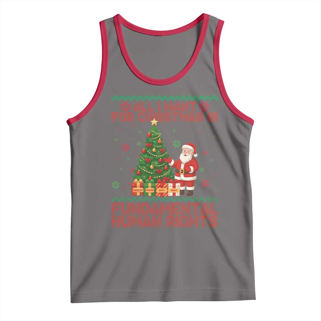 All I Want For Christmas Is Fundamental Human Rights Tank Top Equality Activist Gift - Wonder Print Shop