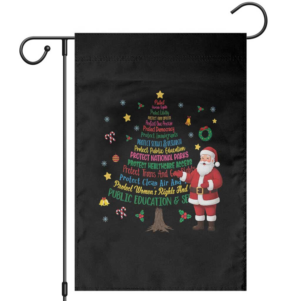 Pro Democracy Activist Christmas Tree Garden Flag Human Rights Xmas Gift - Wonder Print Shop