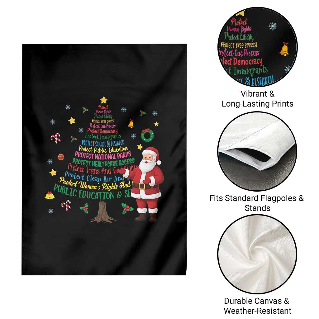 Pro Democracy Activist Christmas Tree Garden Flag Human Rights Xmas Gift - Wonder Print Shop