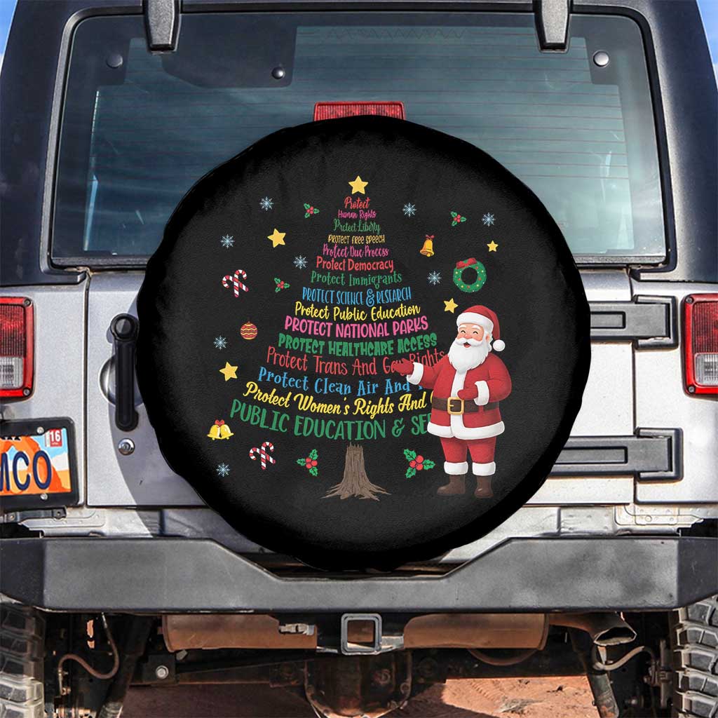 Pro Democracy Activist Christmas Tree Spare Tire Cover Human Rights Xmas Gift - Wonder Print Shop