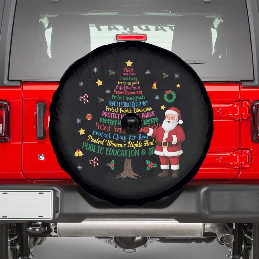 Pro Democracy Activist Christmas Tree Spare Tire Cover Human Rights Xmas Gift - Wonder Print Shop