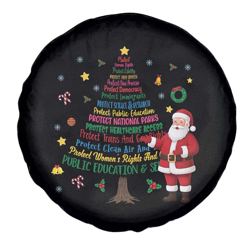 Pro Democracy Activist Christmas Tree Spare Tire Cover Human Rights Xmas Gift - Wonder Print Shop