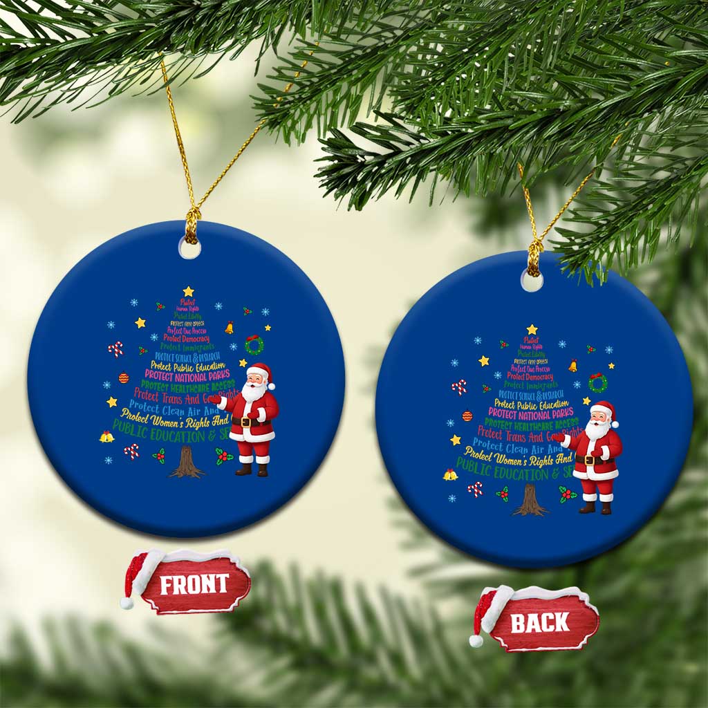 Pro Democracy Activist Christmas Tree Ceramic Ornament Human Rights Xmas Gift - Wonder Print Shop