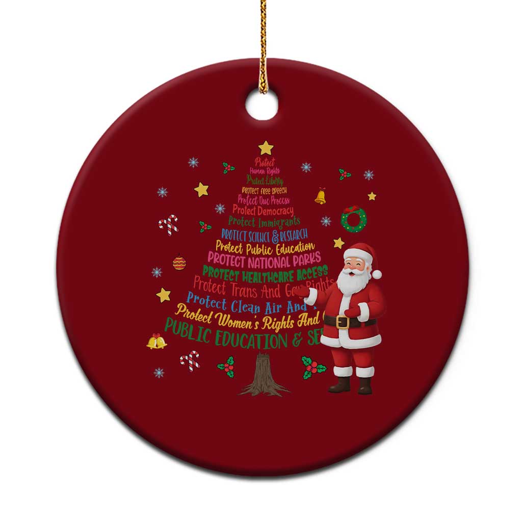 Pro Democracy Activist Christmas Tree Ceramic Ornament Human Rights Xmas Gift - Wonder Print Shop