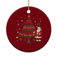 Pro Democracy Activist Christmas Tree Ceramic Ornament Human Rights Xmas Gift - Wonder Print Shop