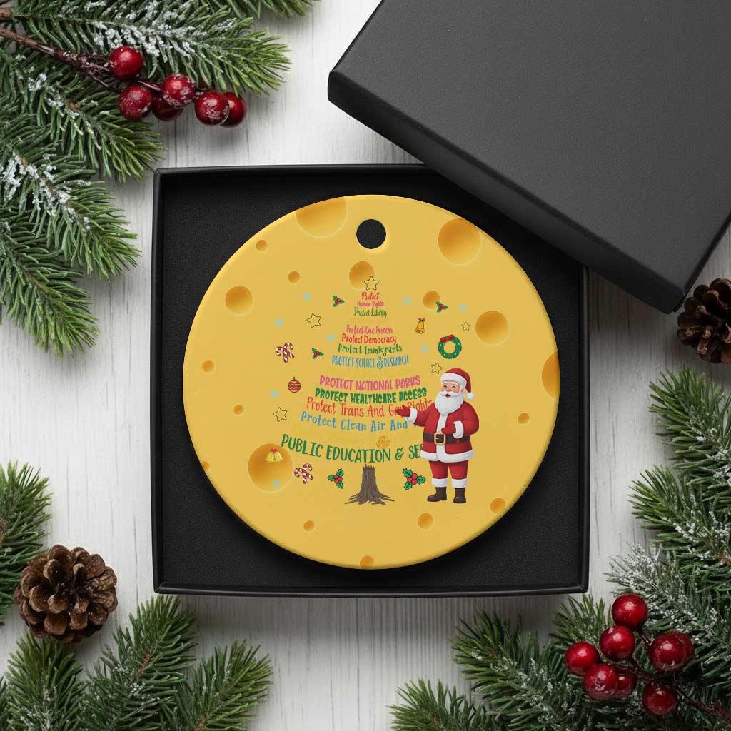 Pro Democracy Activist Christmas Tree Ceramic Ornament Human Rights Xmas Gift - Wonder Print Shop