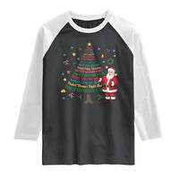 Pro Democracy Activist Christmas Tree Raglan Shirt Human Rights Xmas Gift - Wonder Print Shop